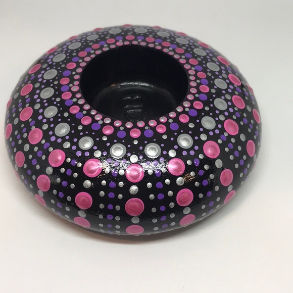 Hand Cast/Painted Tea Light Holder - Picture 4 of 6